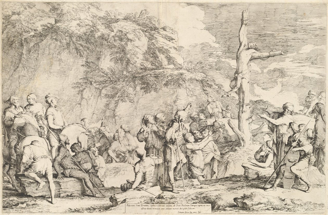 La Crucifixion de Polycrate - Salvator Rosa