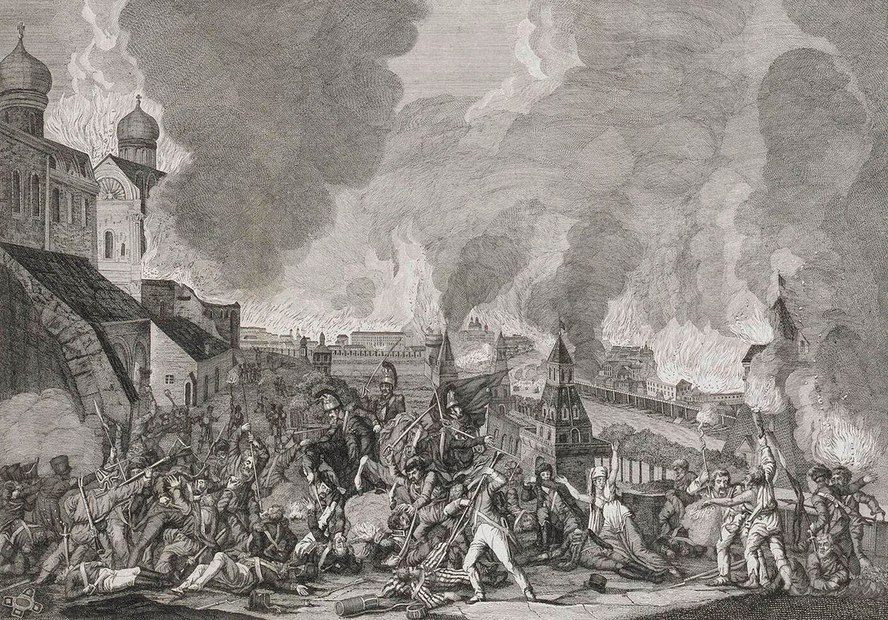 Incendie de Moscou le 15 septembre 1812 Les Français à Moscou - Salvatore Cardelli