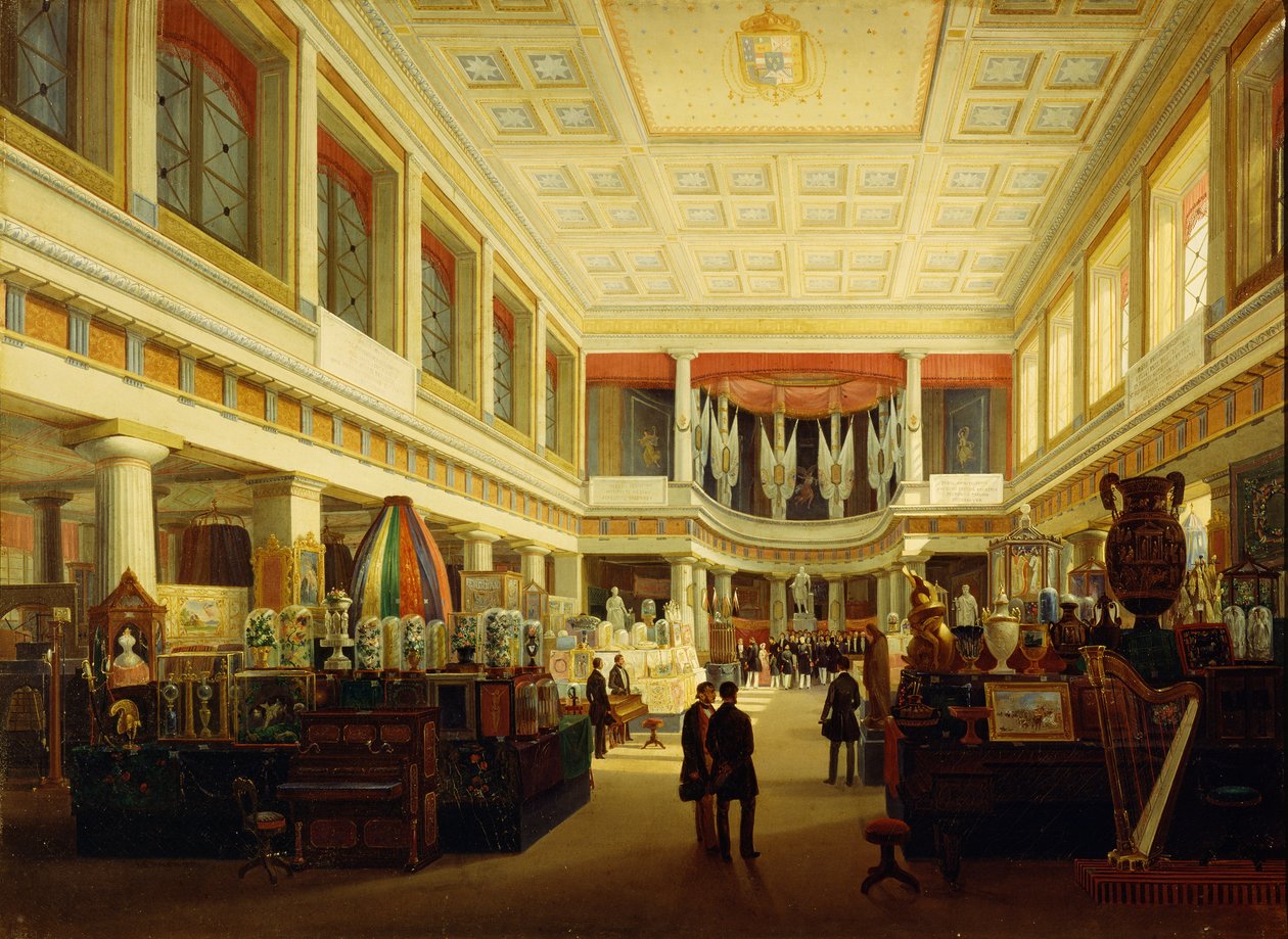 Première exposition industrielle à Naples dans la Sala Tarsia en 1854 - Salvatore Fergola