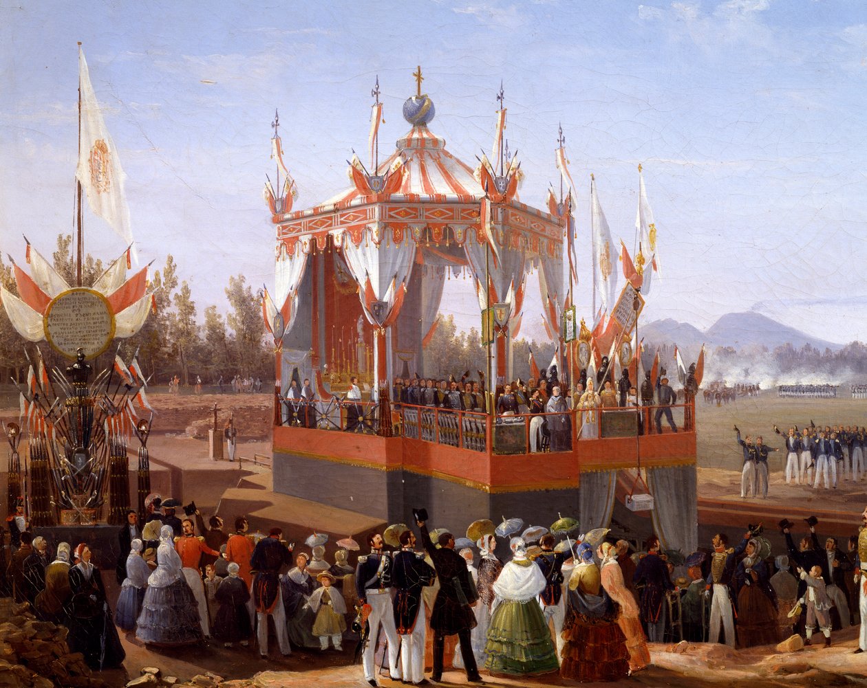 François Ier et Maria Isabella assistant à une cérémonie officielle à l ...