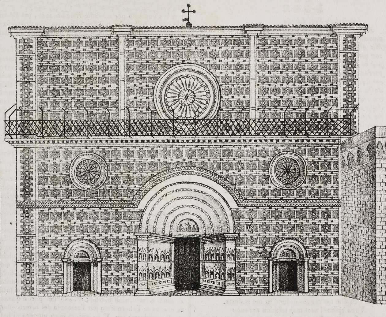Façade de la basilique de Santa Maria di Collemaggio, L