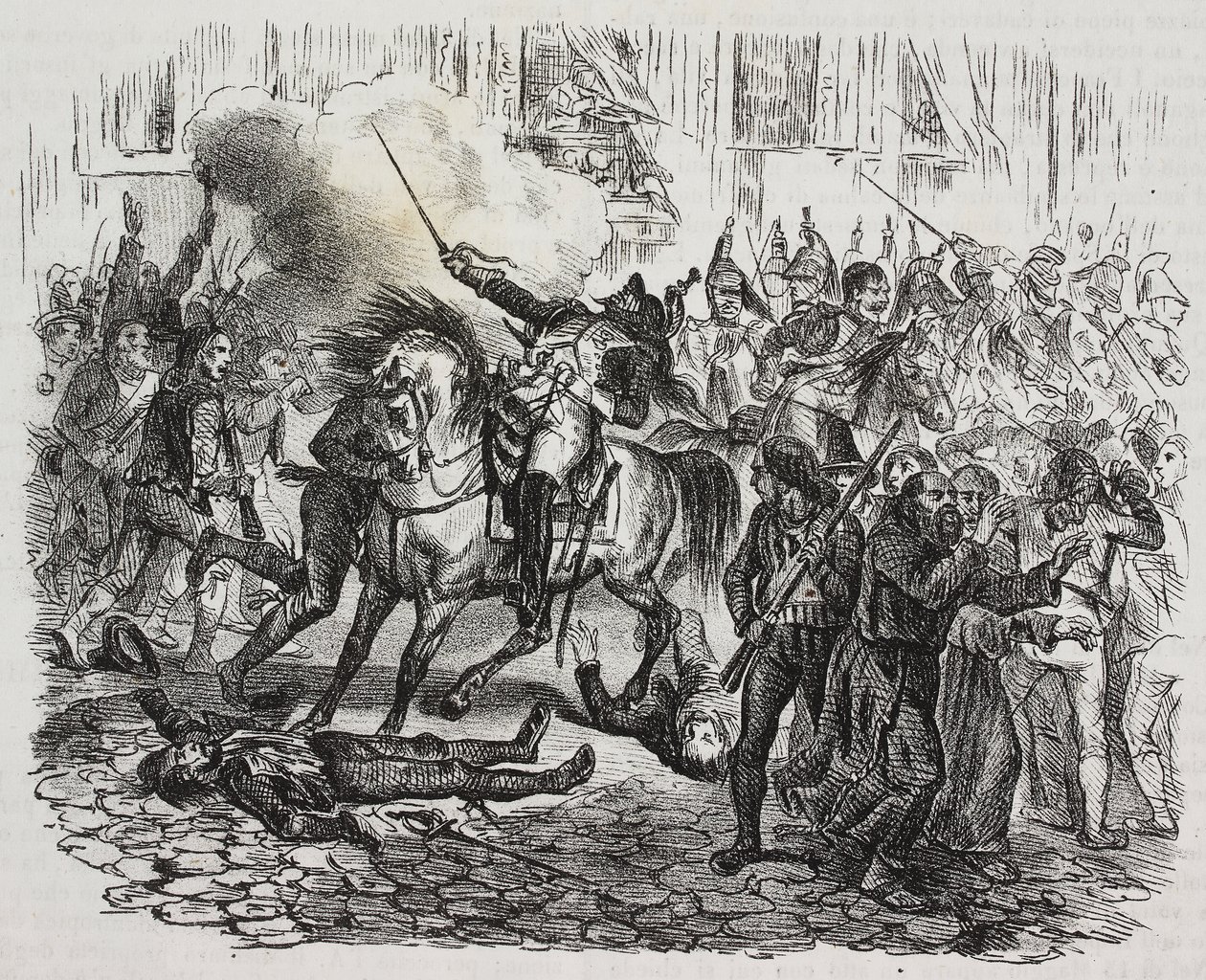 Insurrection de Madrid, lithographie de Salvatore Puglia de l