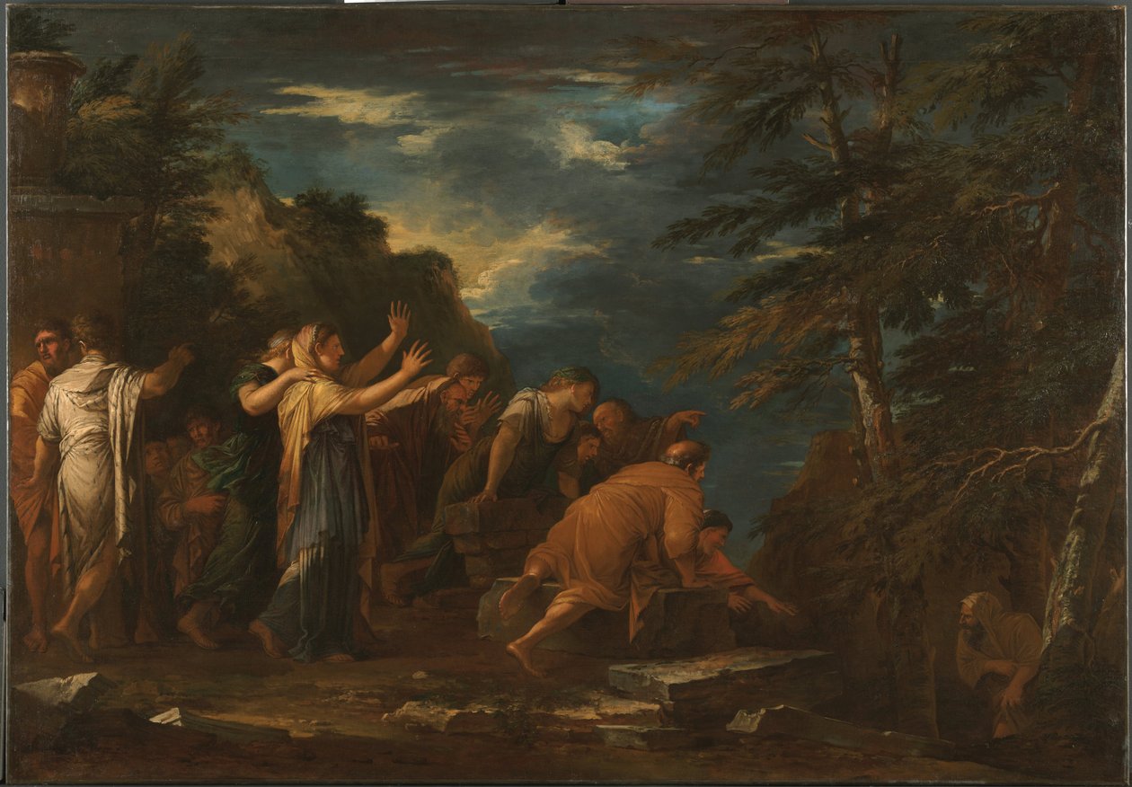 Pythagore émergeant des Enfers - Salvatore Rosa
