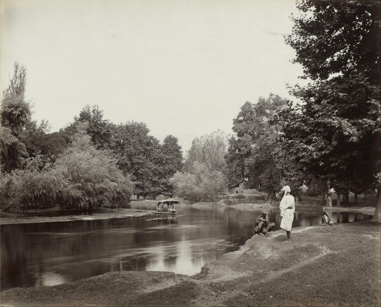 Canal de Dhul en dessous de Chunar Bagh, Cachemire - Samuel Bourne