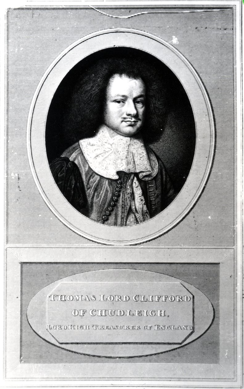 Thomas Clifford, 1er Baron Clifford de Chudleigh, gravé par Edward Scriven, 1820 - Samuel Cooper