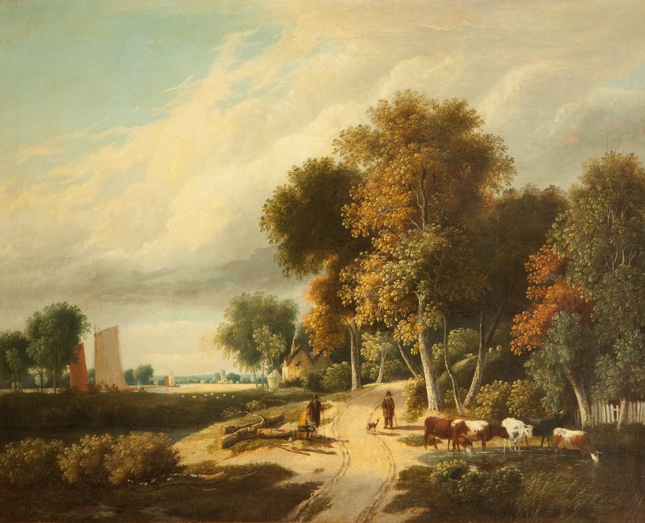 Scène en Norfolk - Samuel David Colkett