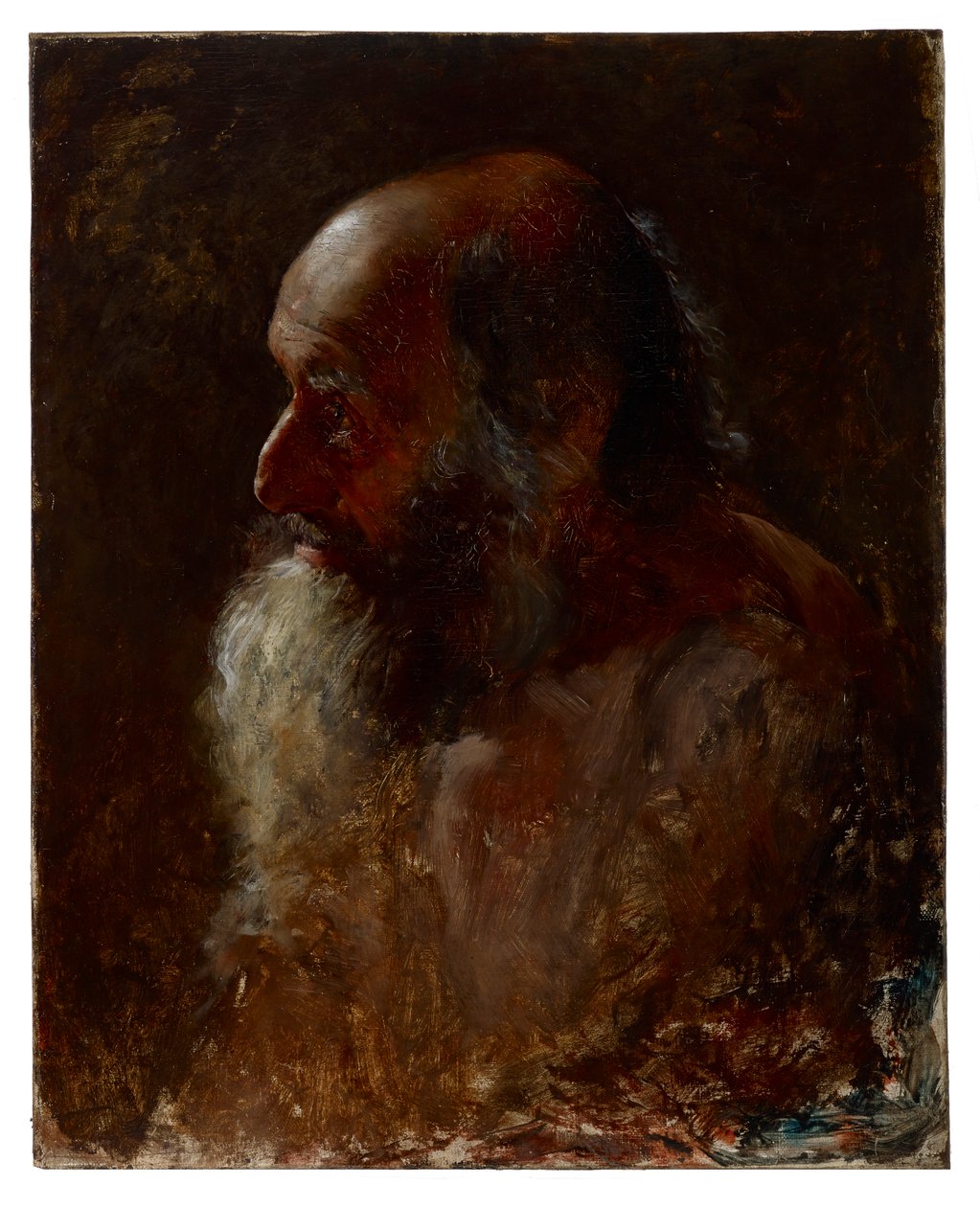 Étude de tête (homme barbu) - Samuel G. Richards