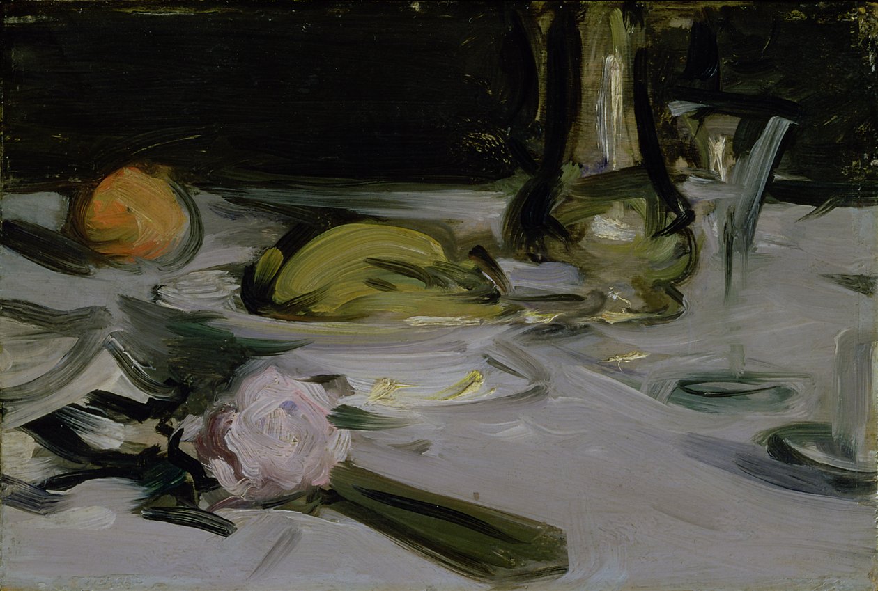 Nature morte avec une cafetière et un éventail - Samuel John Peploe