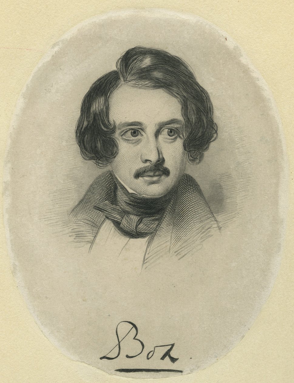 Charles Dickens, gravé par Boz - Samuel Lawrence