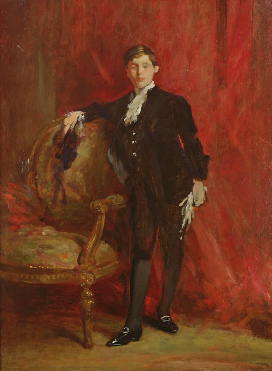 Lord Michelham habillé en page, pour le couronnement de George V, vers 1910 - Samuel Luke Fildes