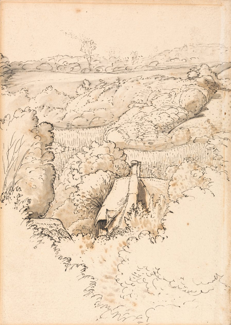 Un cottage parmi les arbres, Shoreham - Samuel Palmer
