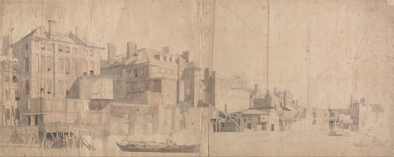 Une maison de ville sur la Tamise - Samuel Scott