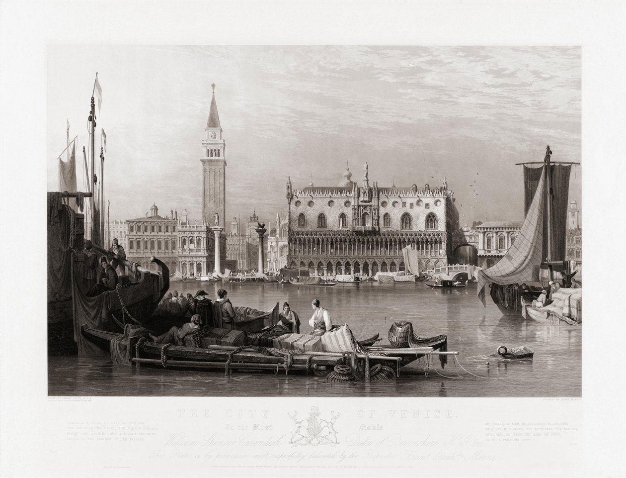 Palais des Doges et place Saint-Marc, Venise - Samuel (after) Prout