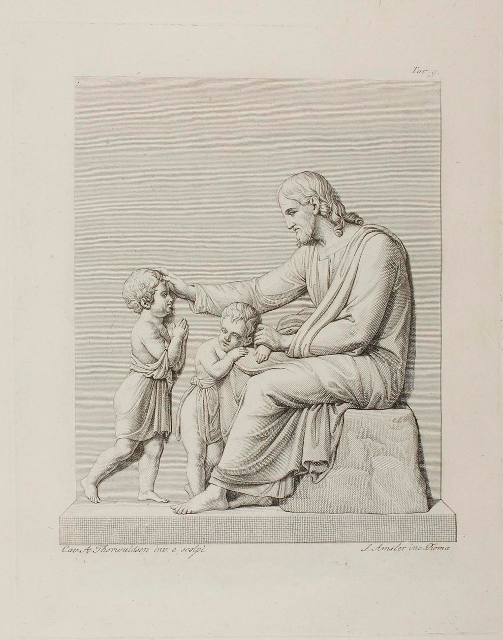 Le Christ bénissant les enfants - Samuel Amsler