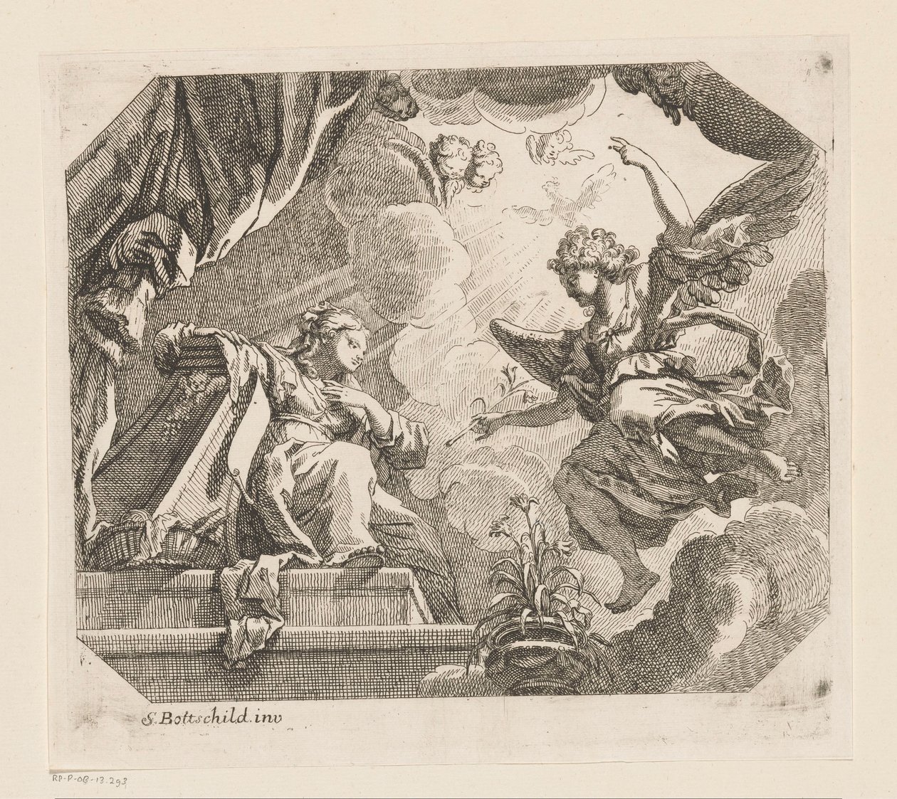 Annonciation à Marie (série Opera Varia Historica, Poetica & Iconologica) - Samuel Bottschild