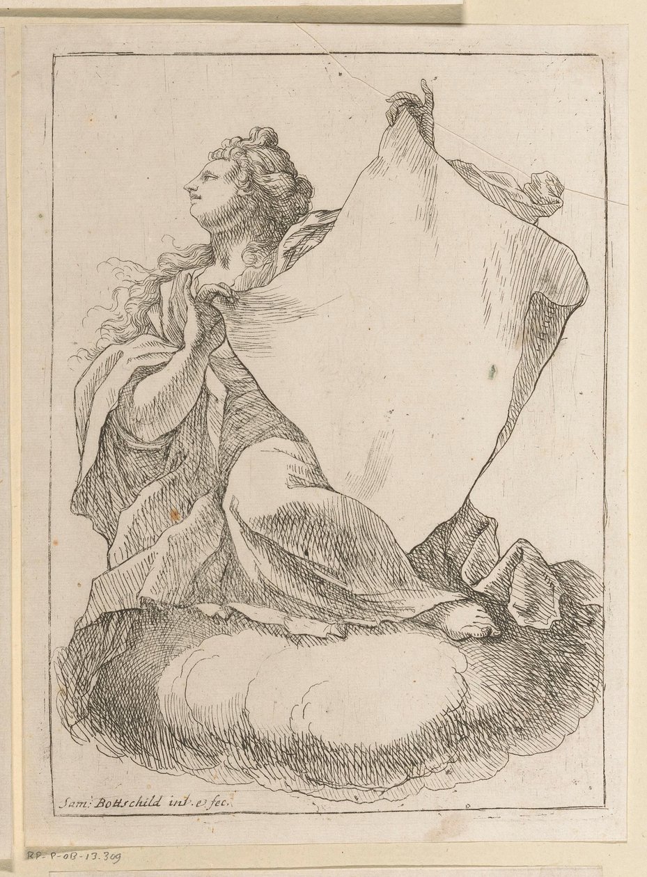 Femme avec un tissu dans les mains (Diverses conceptions) - Samuel Bottschild