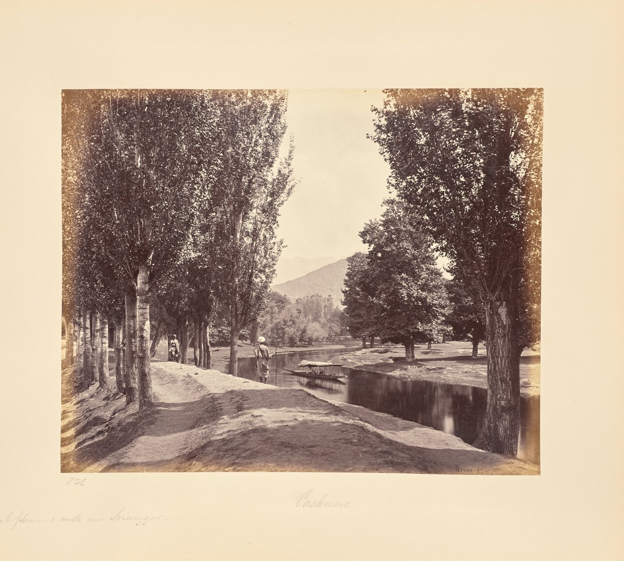 Une agréable promenade près de Srinagar - Samuel Bourne