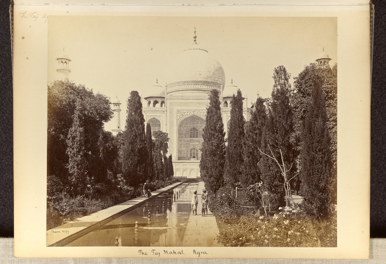 Agra ; le Taj Mahal, vu depuis la fontaine - Samuel Bourne