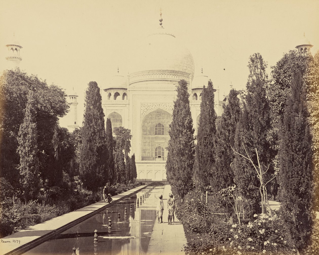 Agra ; le Taj, vu depuis la fontaine - Samuel Bourne