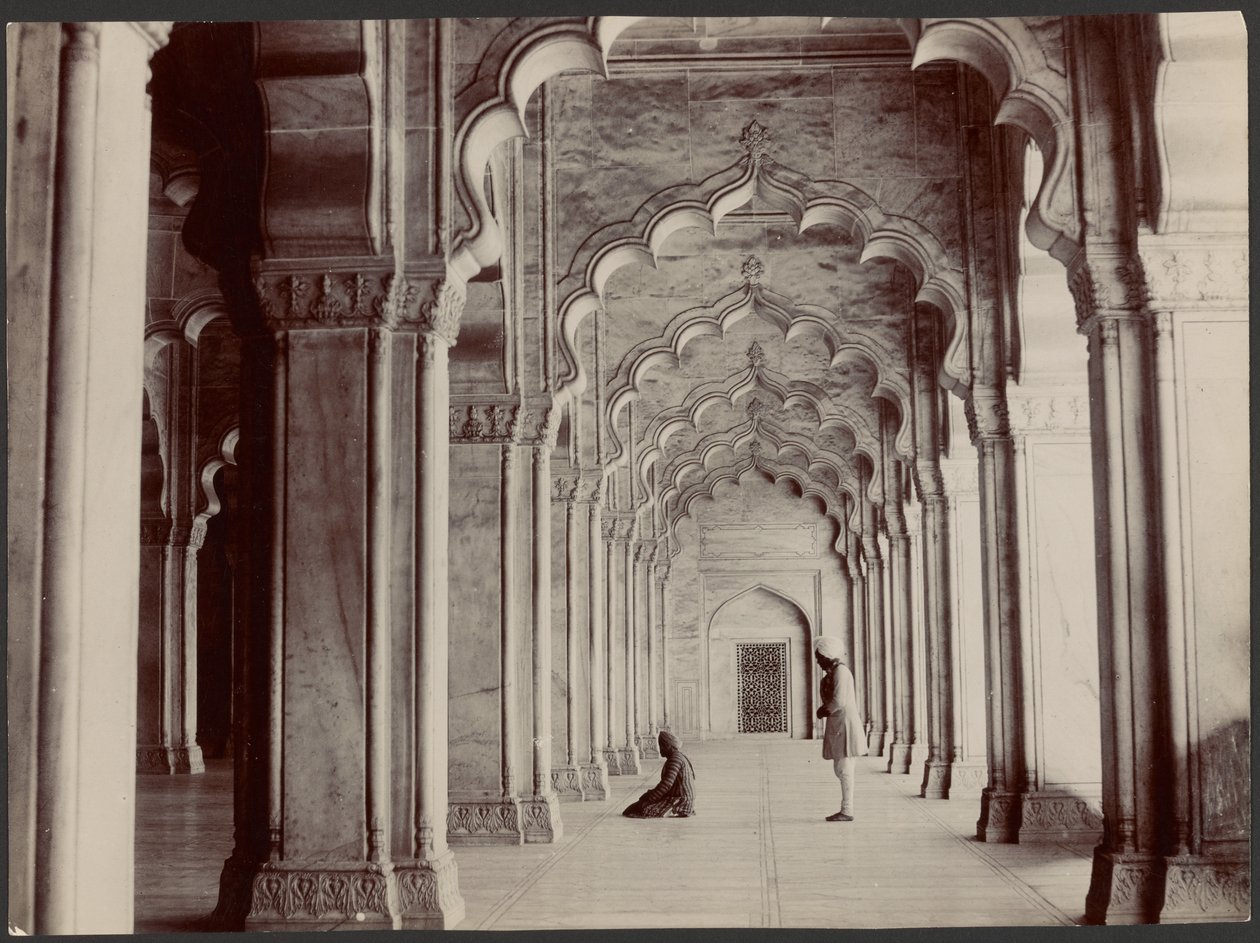 Intérieur de la mosquée des Perles, Agra - Samuel Bourne