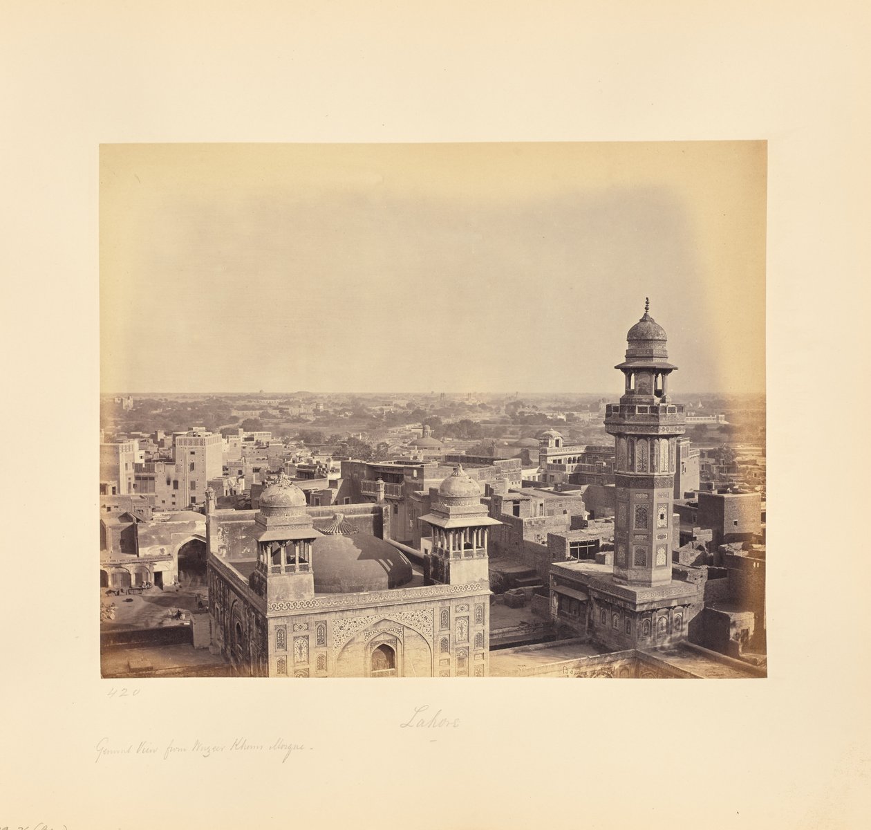 Lahore; depuis la mosquée Wazir Khan - Samuel Bourne