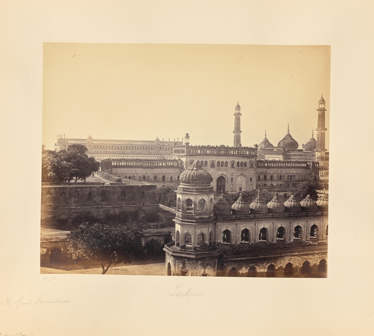 Lucknow; Grande Imambara et mosquée - Samuel Bourne