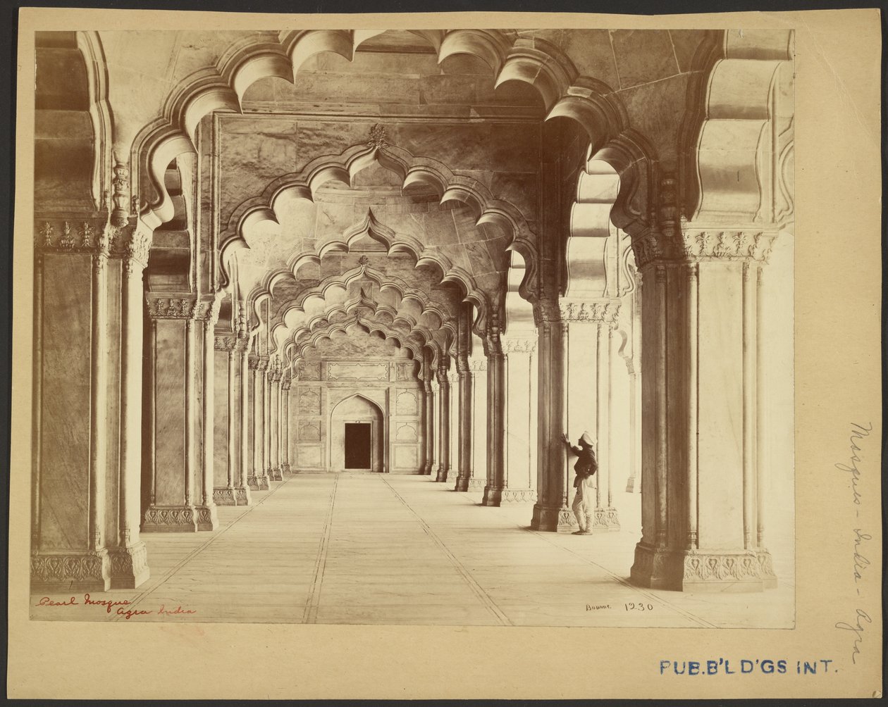 Mosquée des Perles, Agra, Inde - Samuel Bourne