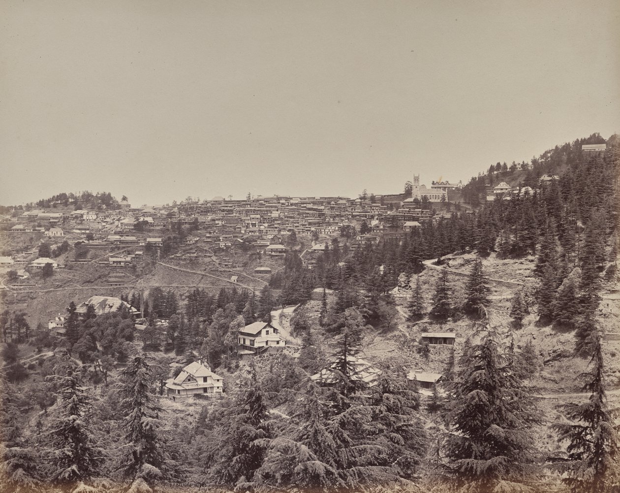 Shimla. Vue depuis Oakover House - Samuel Bourne