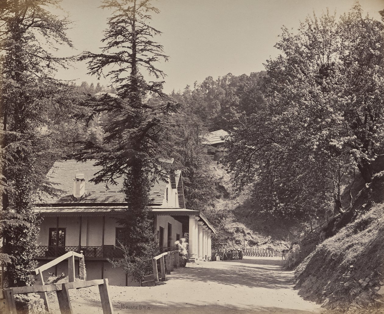 Simla. Le Mall près du pont Combermere - Samuel Bourne