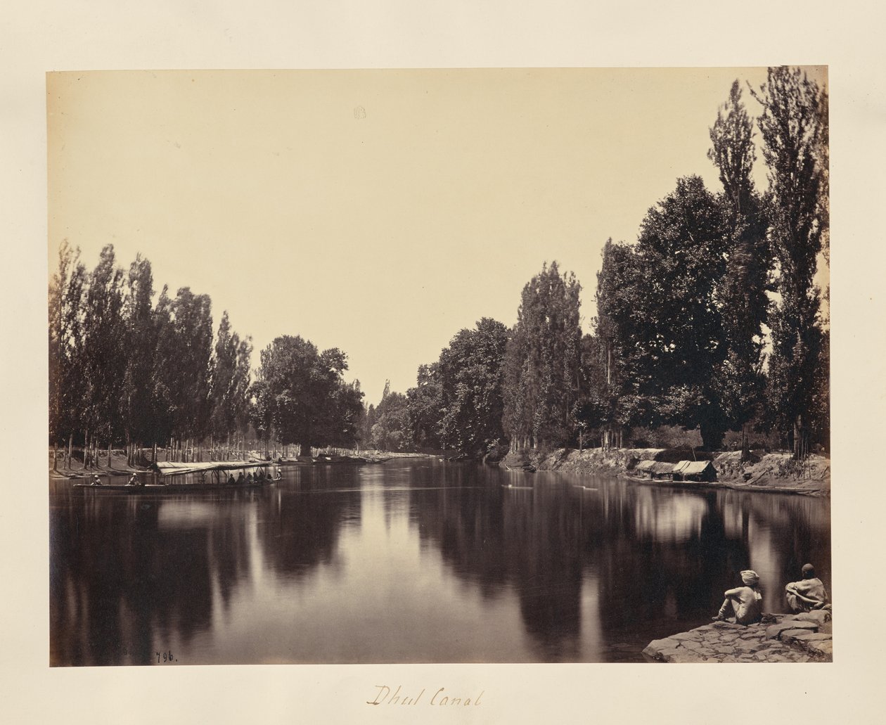 Srinuggur; sur le canal Dhul, premier tronçon depuis la ville - Samuel Bourne