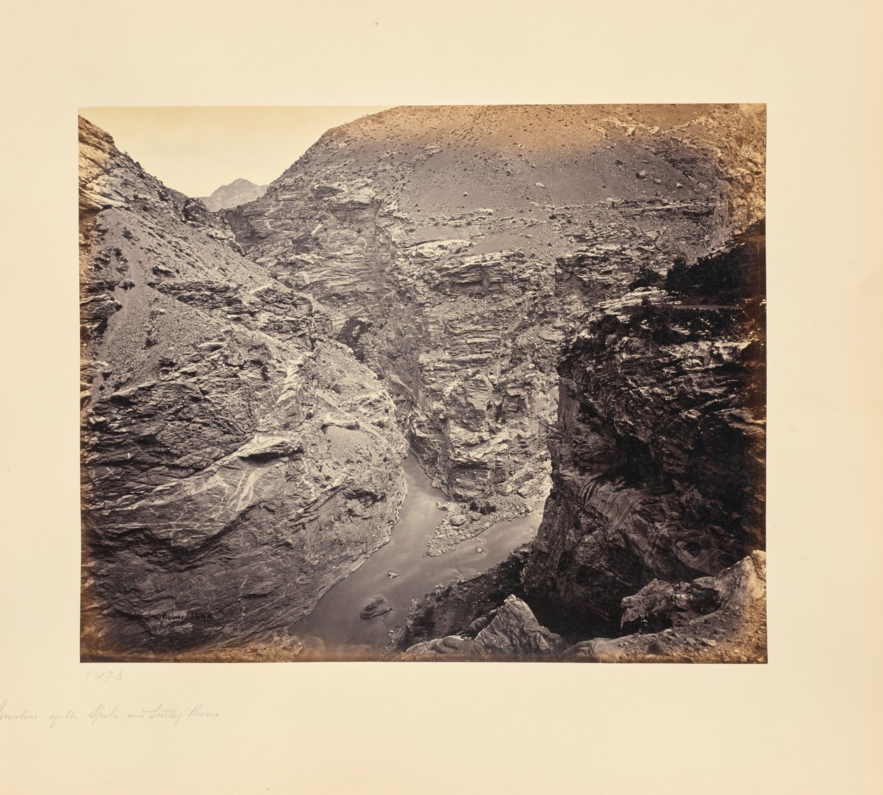 La jonction des rivières Spiti et Sutlej - Samuel Bourne
