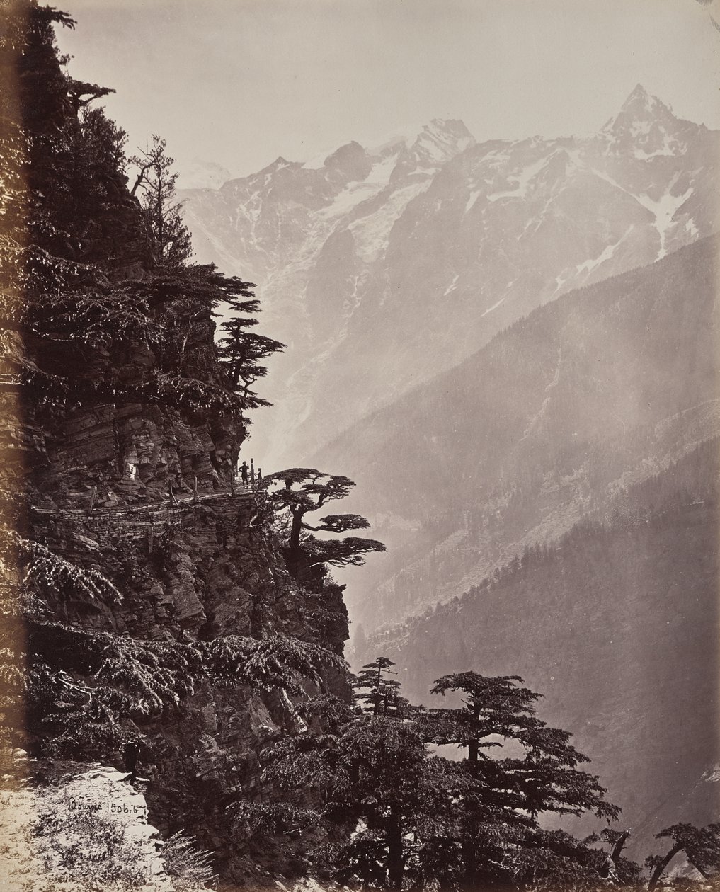 Le Haut Himalaya. Vue de la nouvelle route près de Rogi - Samuel Bourne