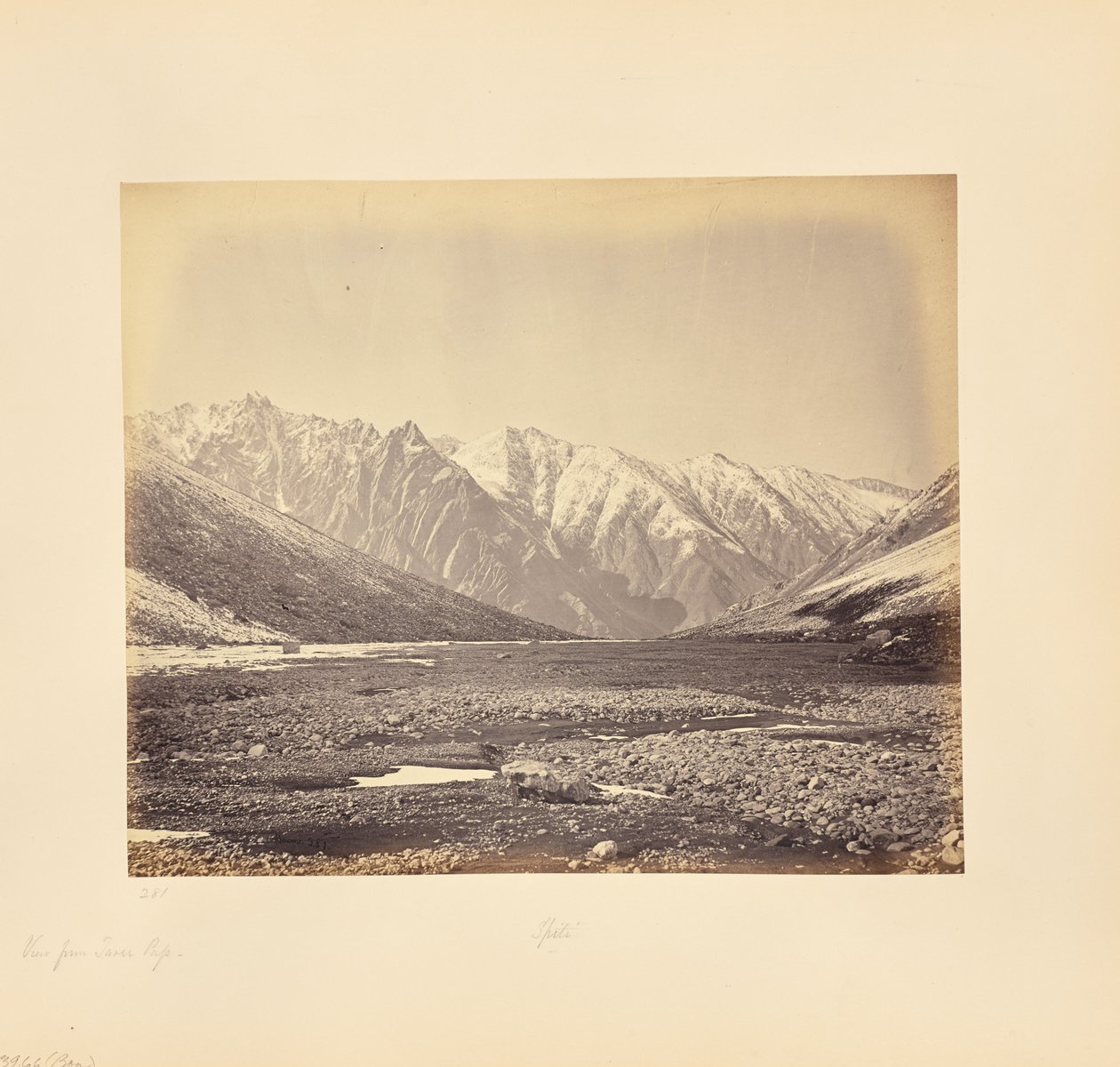 Vue depuis le col de Taree, chaîne du Spiti - Samuel Bourne