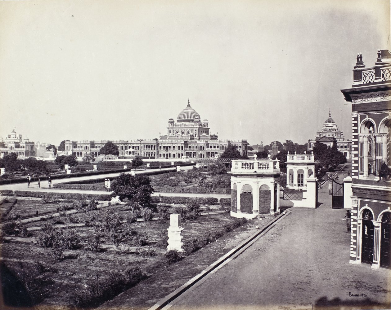 Vue dans le palais Qaisar Bagh - Samuel Bourne