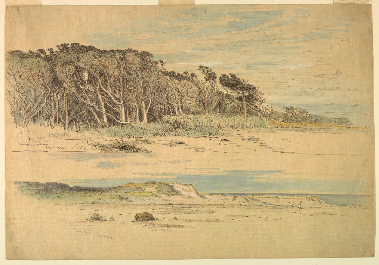 Dessin, Sea Girt, New Jersey, 11 septembre 1878 - Samuel Colman