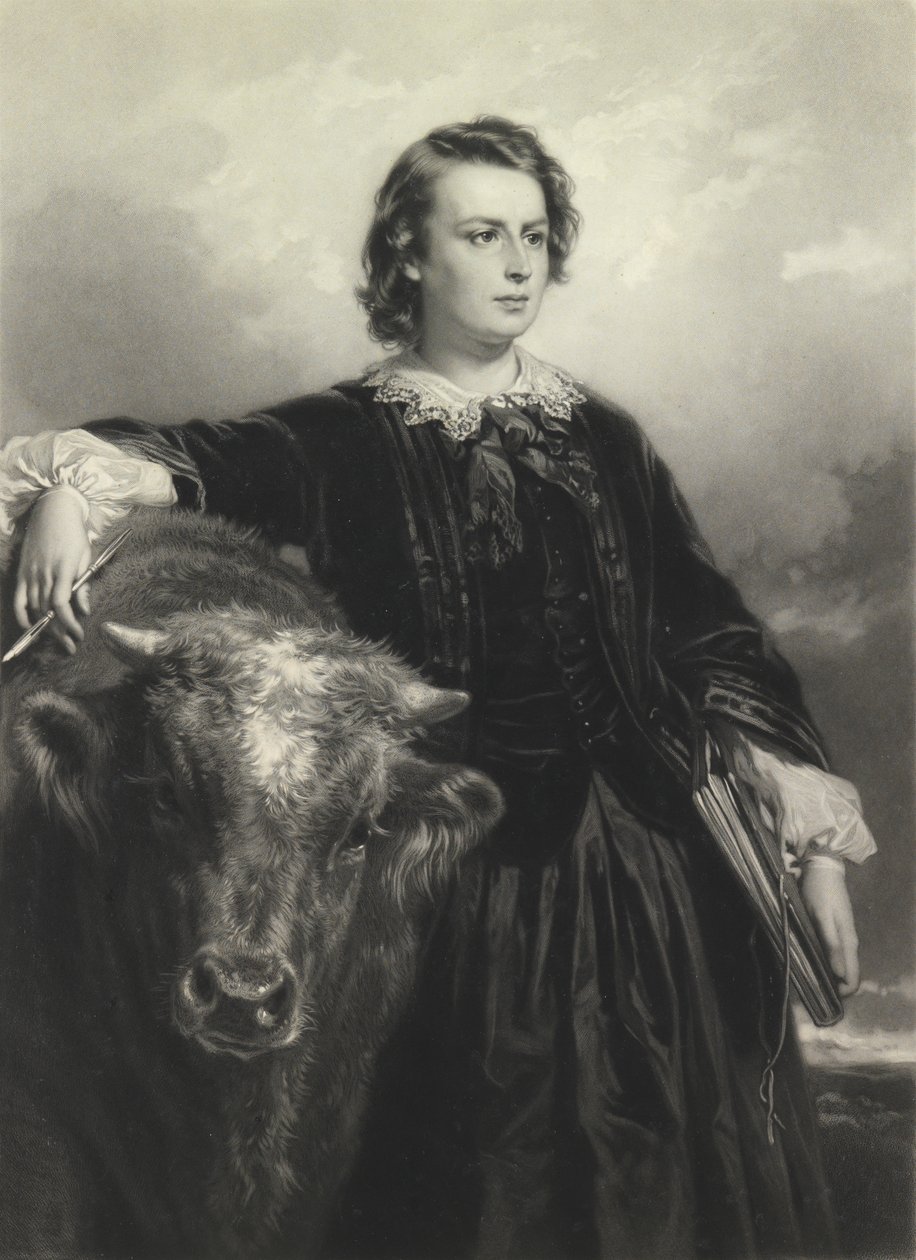 Rosa Bonheur à trente-quatre ans (mezzotinte) - Samuel Cousins