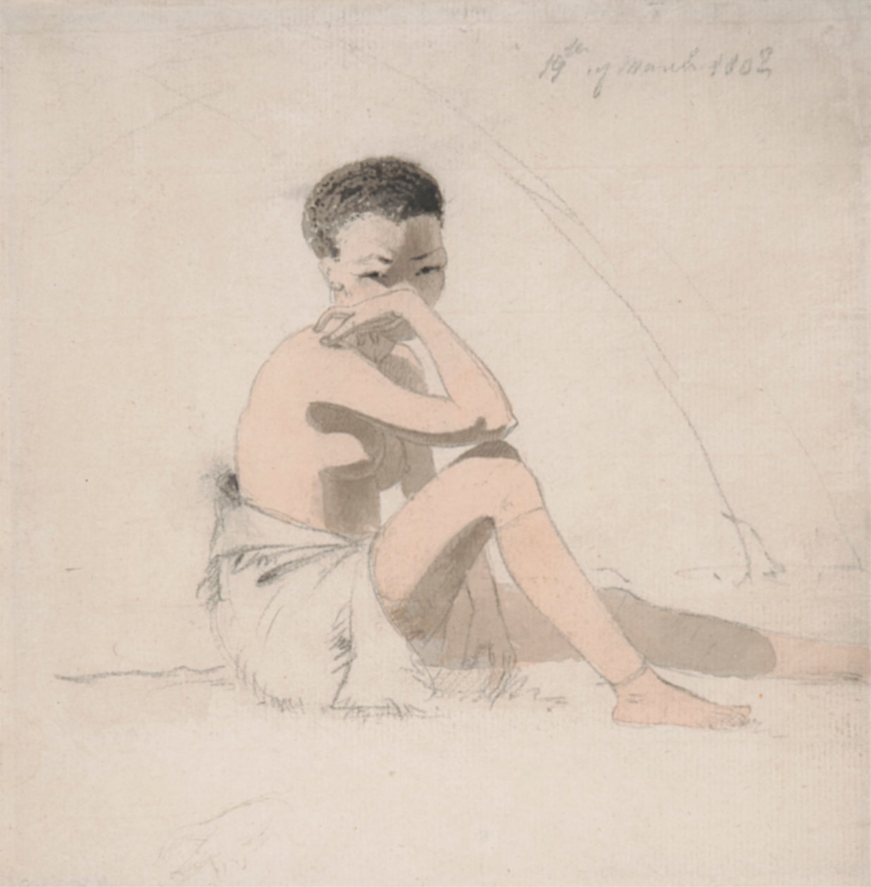 Fille Korah assise - Samuel Daniell