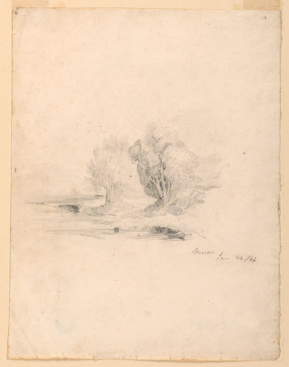 Ruisseau et arbres - Samuel Finley Breese Morse