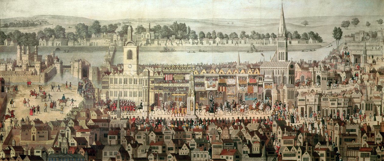 Le cortège du couronnement du roi Édouard VI en 1547 - Samuel Hieronymous Grimm