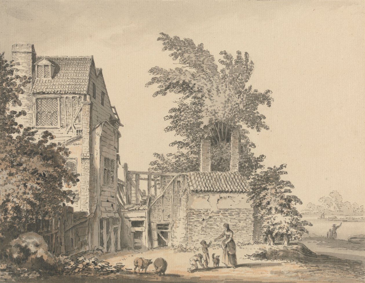 À Mortlake - Samuel Hieronymus Grimm