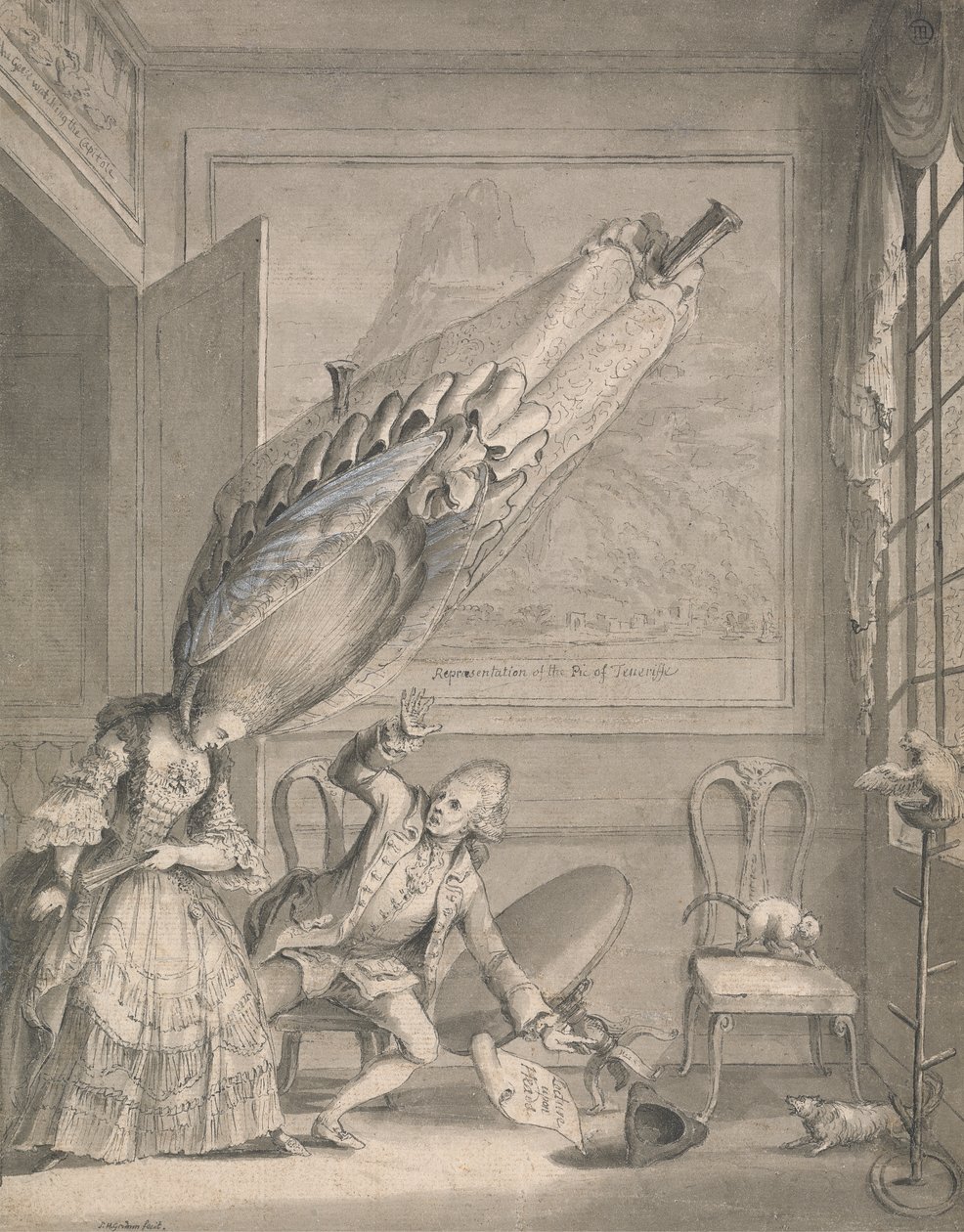 La dame française à Londres - Samuel Hieronymus Grimm
