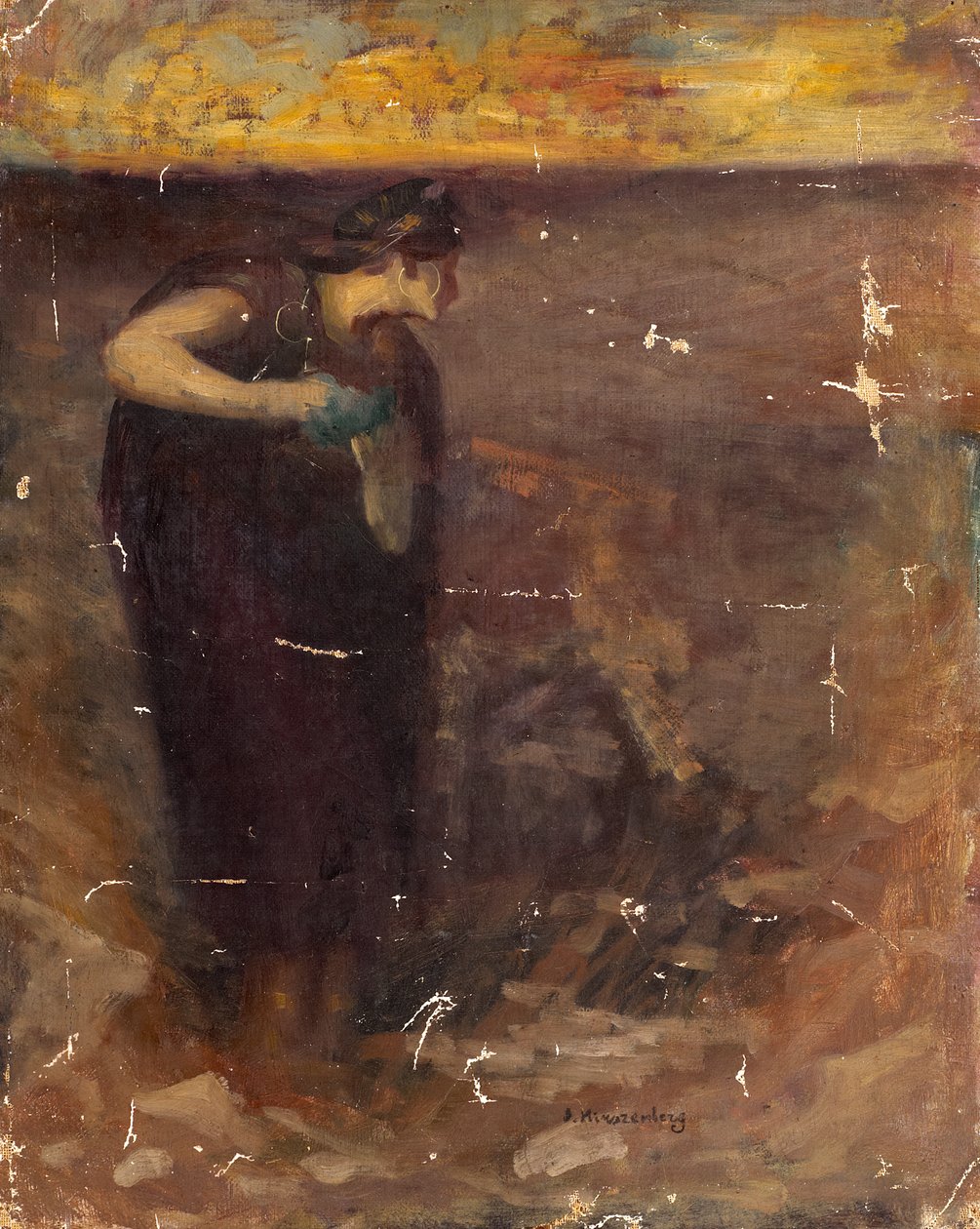Étude de figure féminine (huile sur toile) - Samuel Hirszenberg