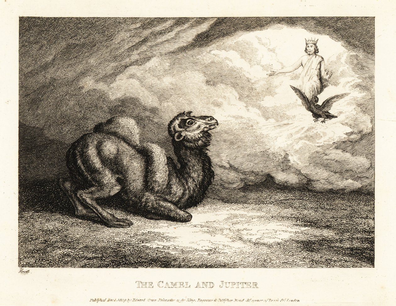 Un chameau suppliant Jupiter pour des cornes - Samuel Howitt