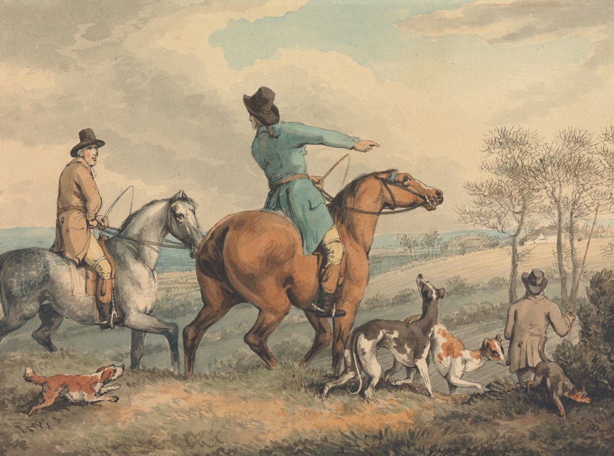 Chasse au lièvre : départ - Samuel Howitt