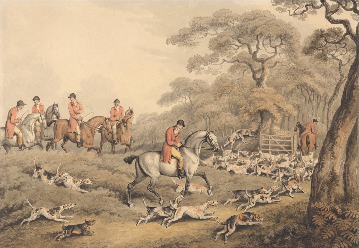 Chasse au renard : en route vers le terrier - Samuel Howitt