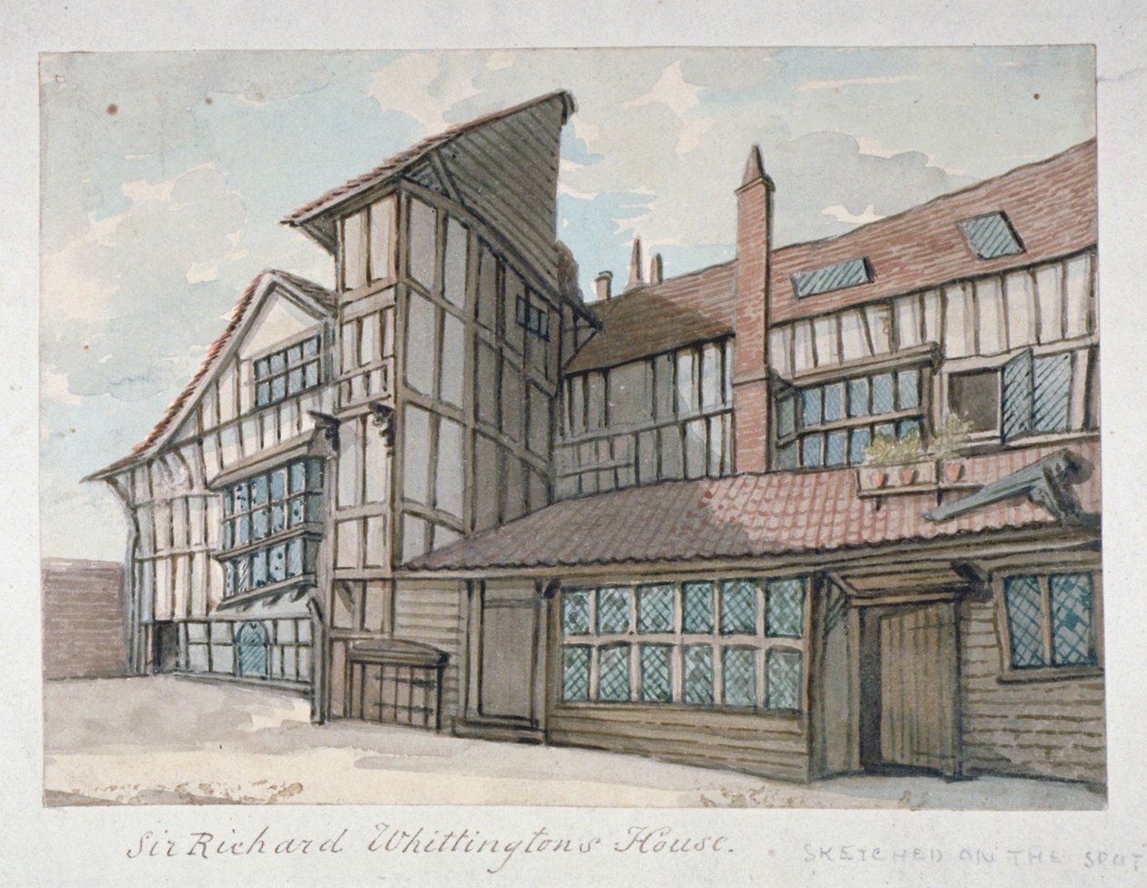 Maison de Sir Richard Whittington, Milton Street, Londres, 1800 - Samuel Ireland