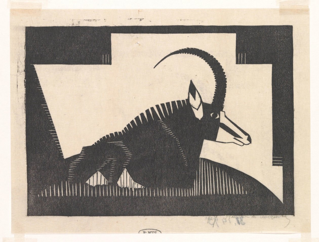 Antilope sable - Samuel Jessurun de Mesquita (signed by artist)