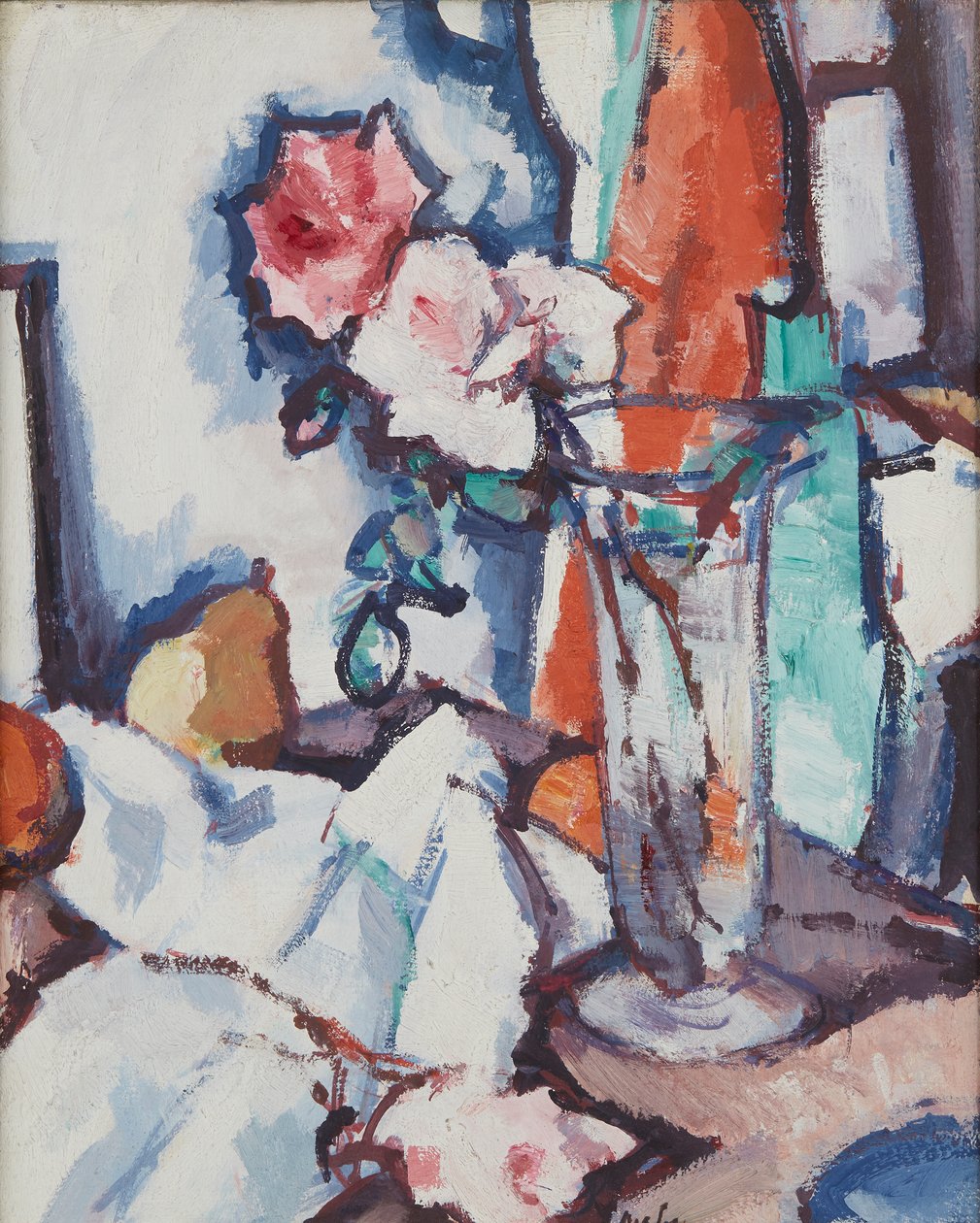 Nature morte de roses et poire - Samuel John Peploe