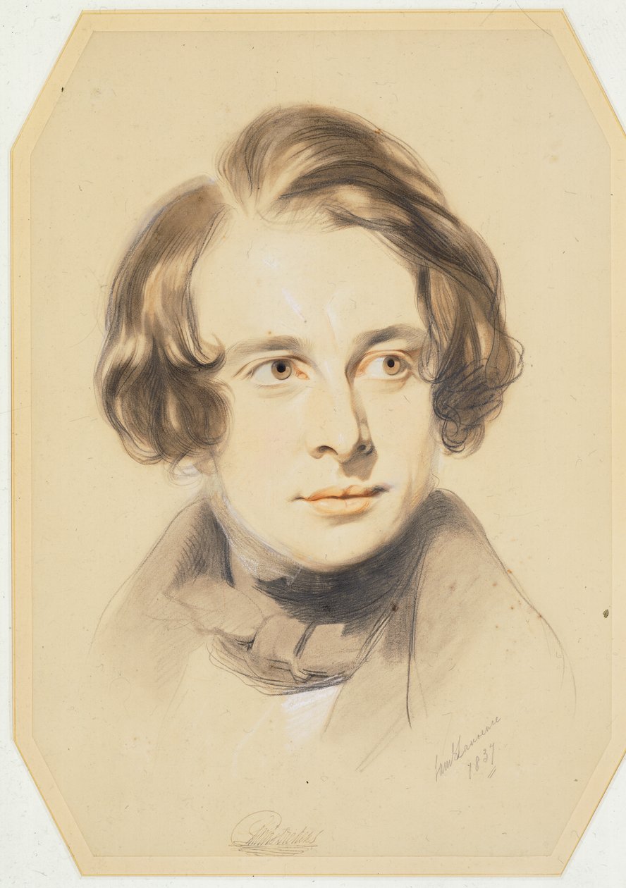 Portrait précoce de Charles Dickens, 1837 - Samuel Laurence