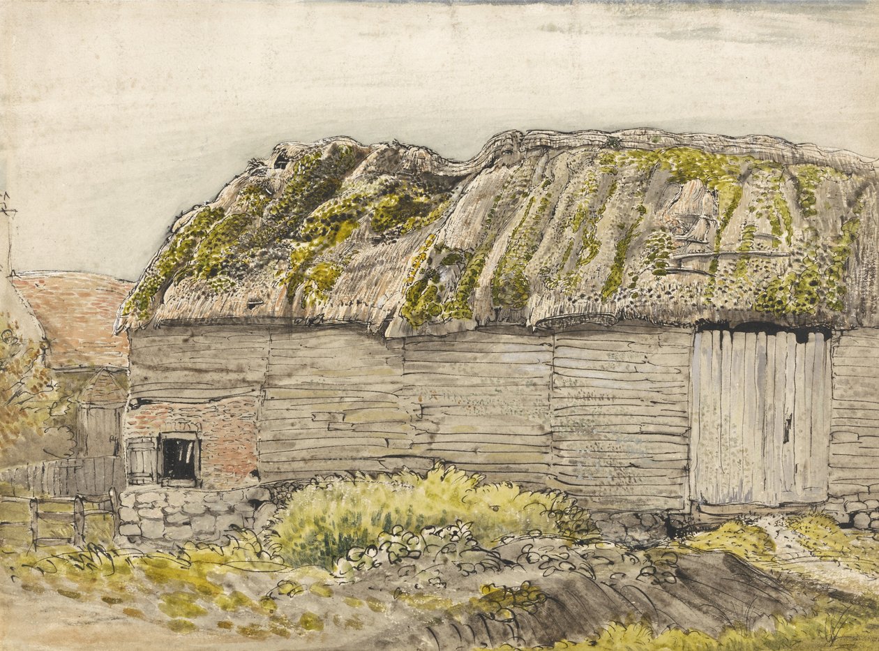 Une grange avec un toit moussu, Shoreham - Samuel Palmer
